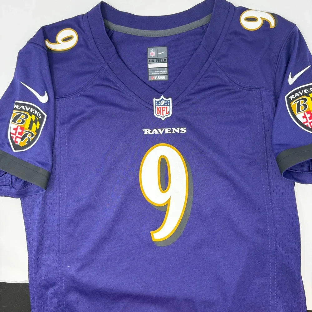 Nike Baltimore Ravens Justin Tucker 9‎ NFL Jersey Women's Small Purple On Field